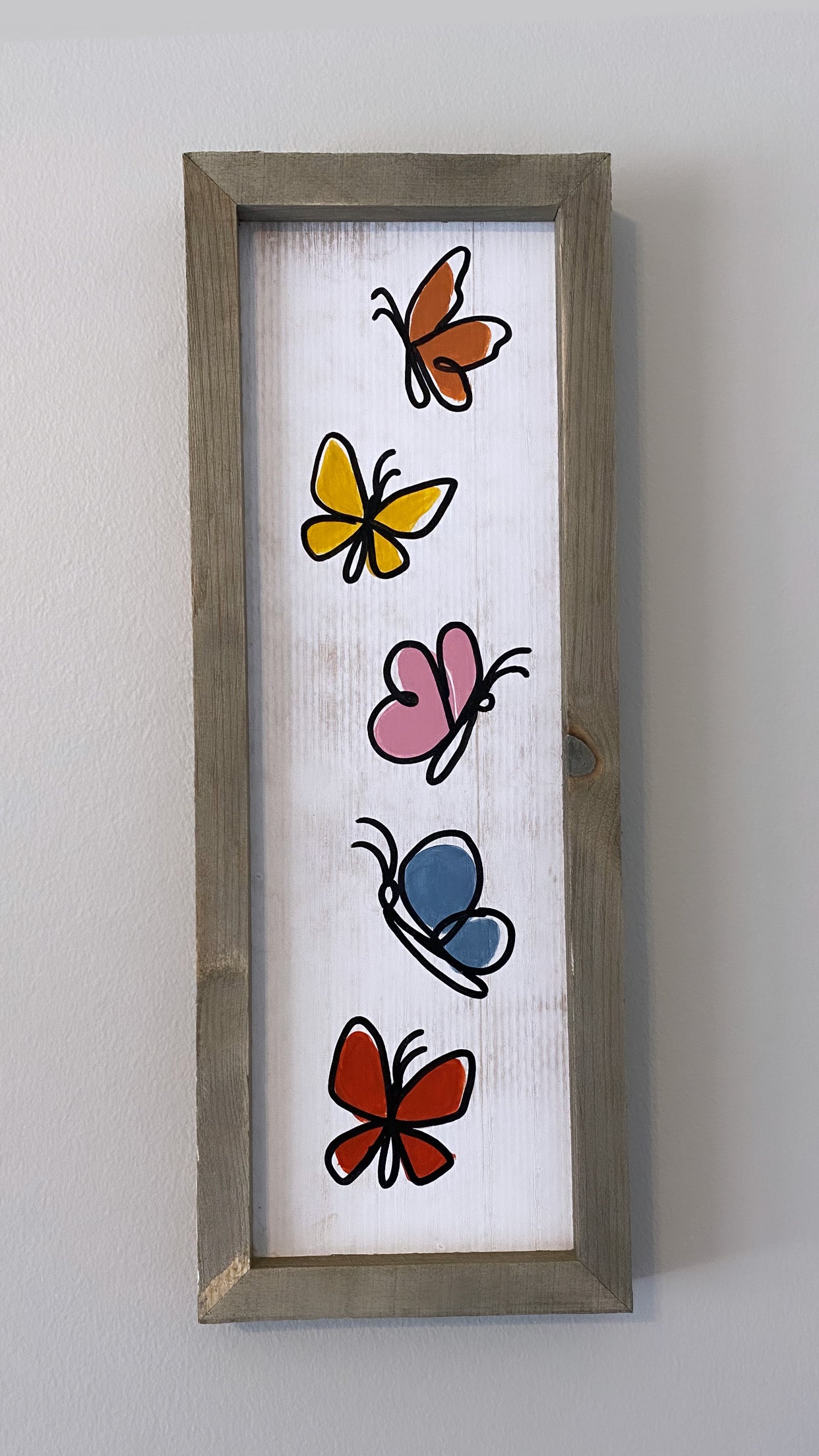 Butterfly Wood Painting