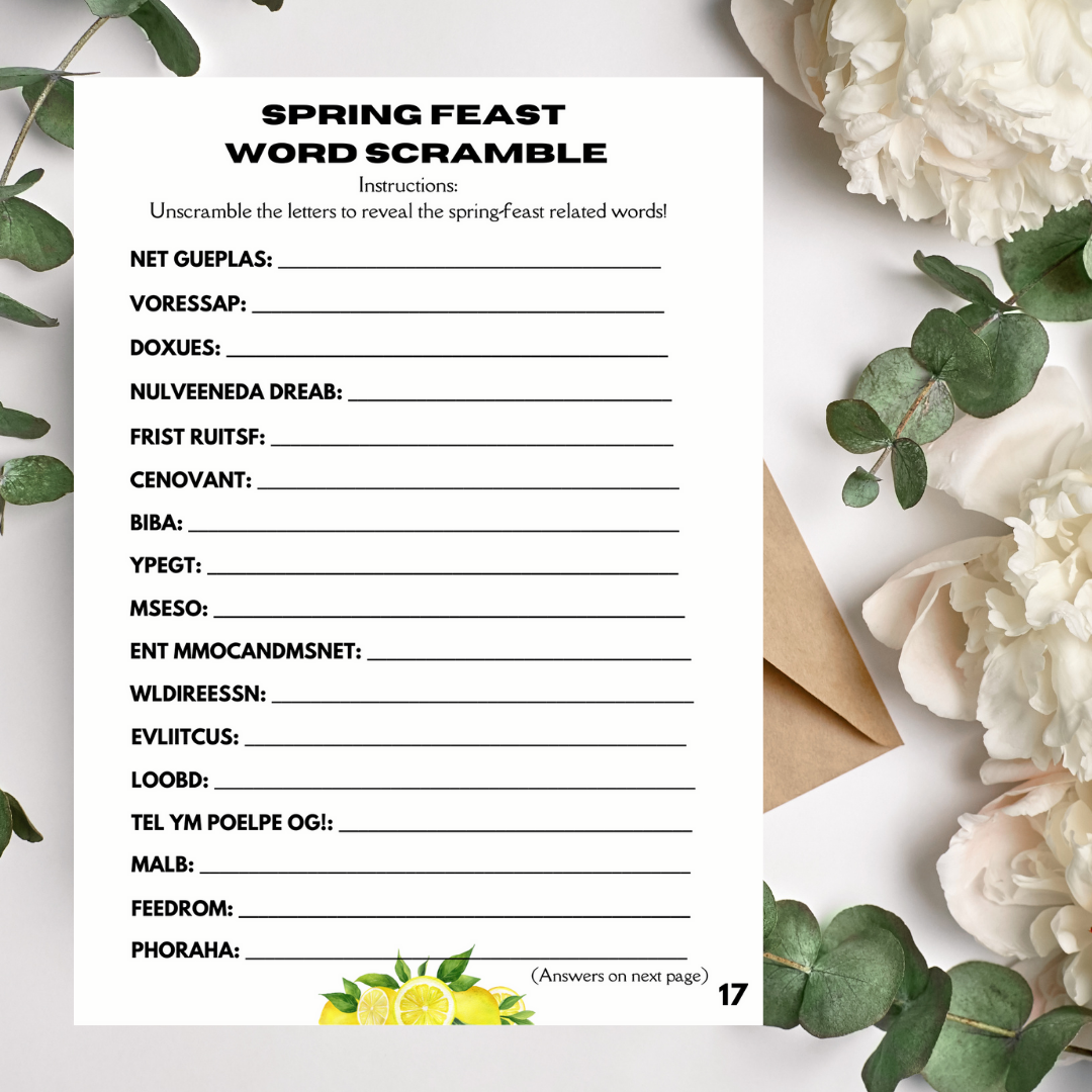 Spring Feast Activity Bundle