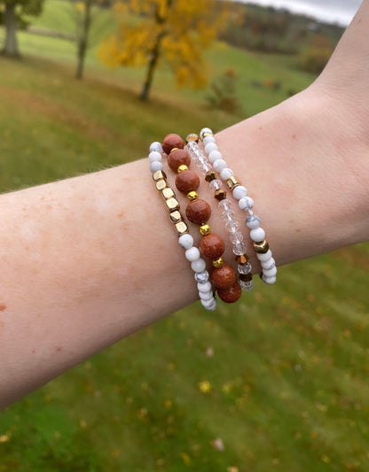 Crystal Bronze Stacker Bracelet